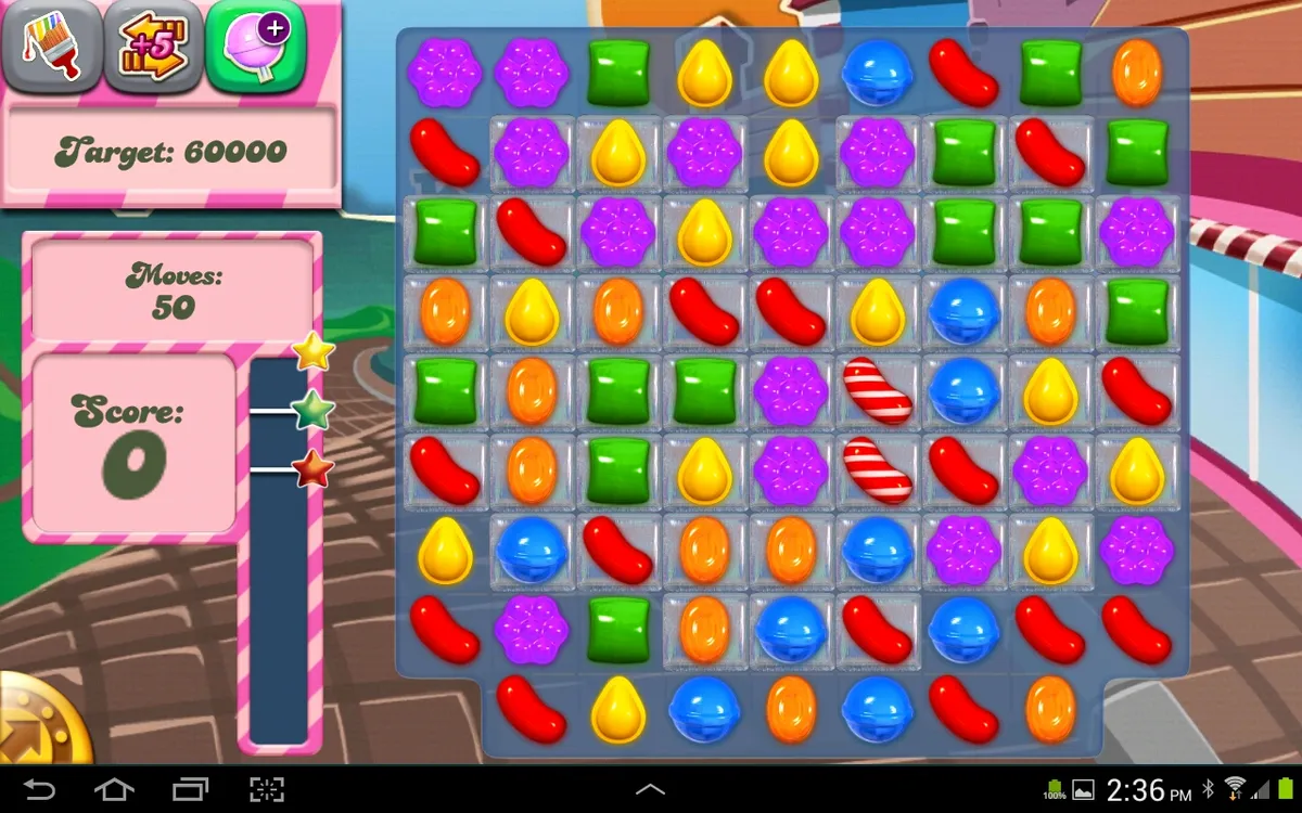 Capture d’écran du gameplay de Candy Crush